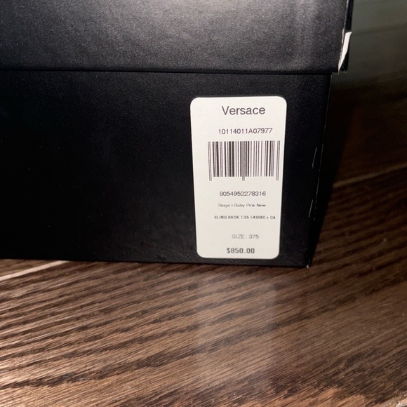 Versace Women's Pink Slingback Heels - Picture 5 of 5